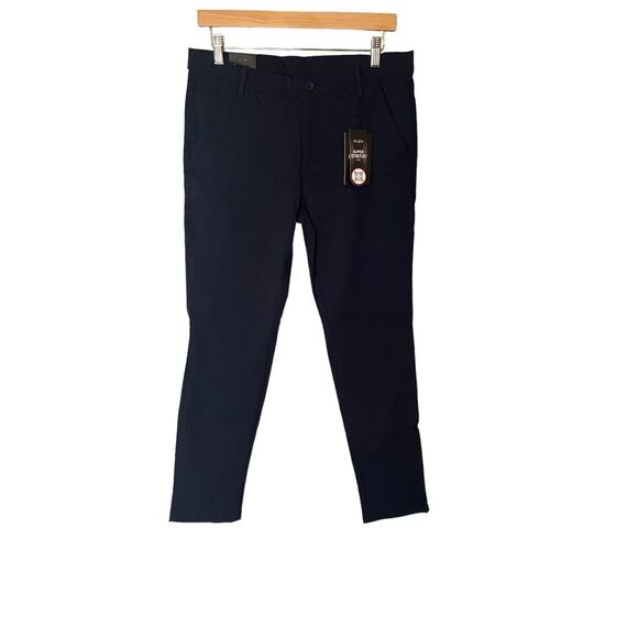 Galaxy by Harvic Men's Flex Super Stretch Slim Fit Chino Pants Navy, 32/30 NWT‎ - Picture 1 of 8